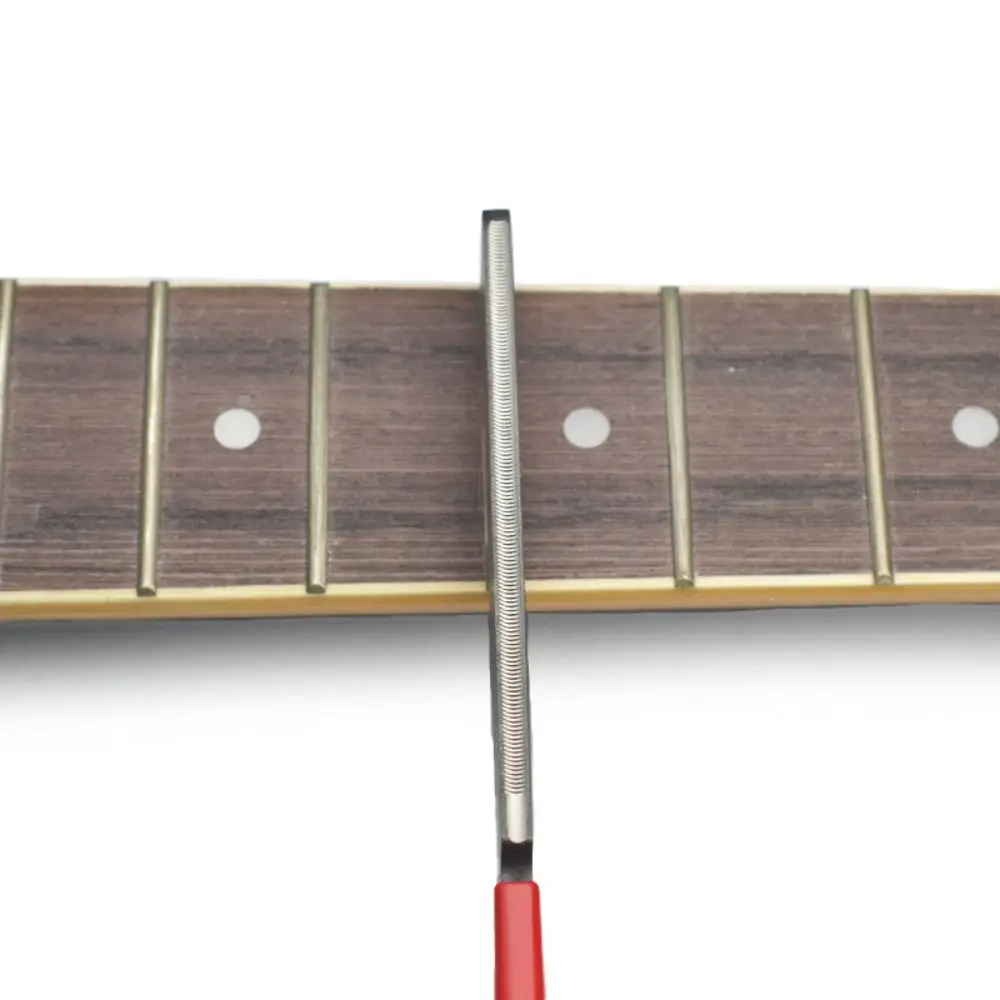 18.5cm Guitar Fret Crowning File Leveling Tool Stainless Steel Electric Guitar File Dual Edge Sturdy Bass Polishing Tool