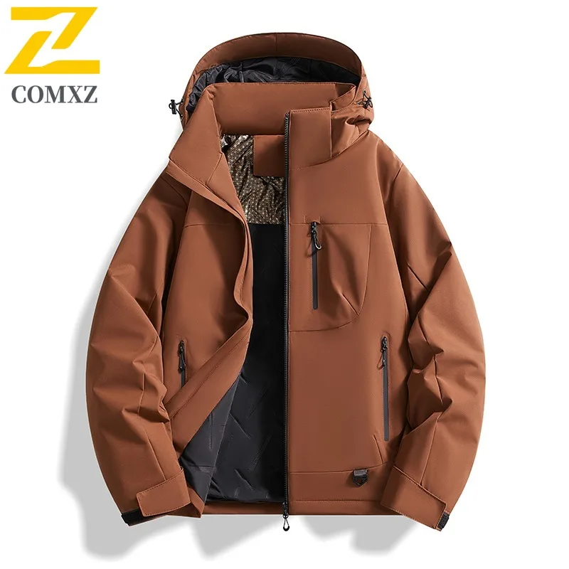 COMXZ 2025 Winter Graphene Lined Couples Jacket Waterproof Windproof Thick Outdoor Sports Warm Tactics Leisure Windbreaker