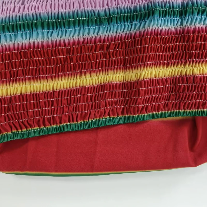 The New European and American Sexy Tube Top Printing Color Long Dress Dress Dress Has A Unique Personality and Is Skin-friendly