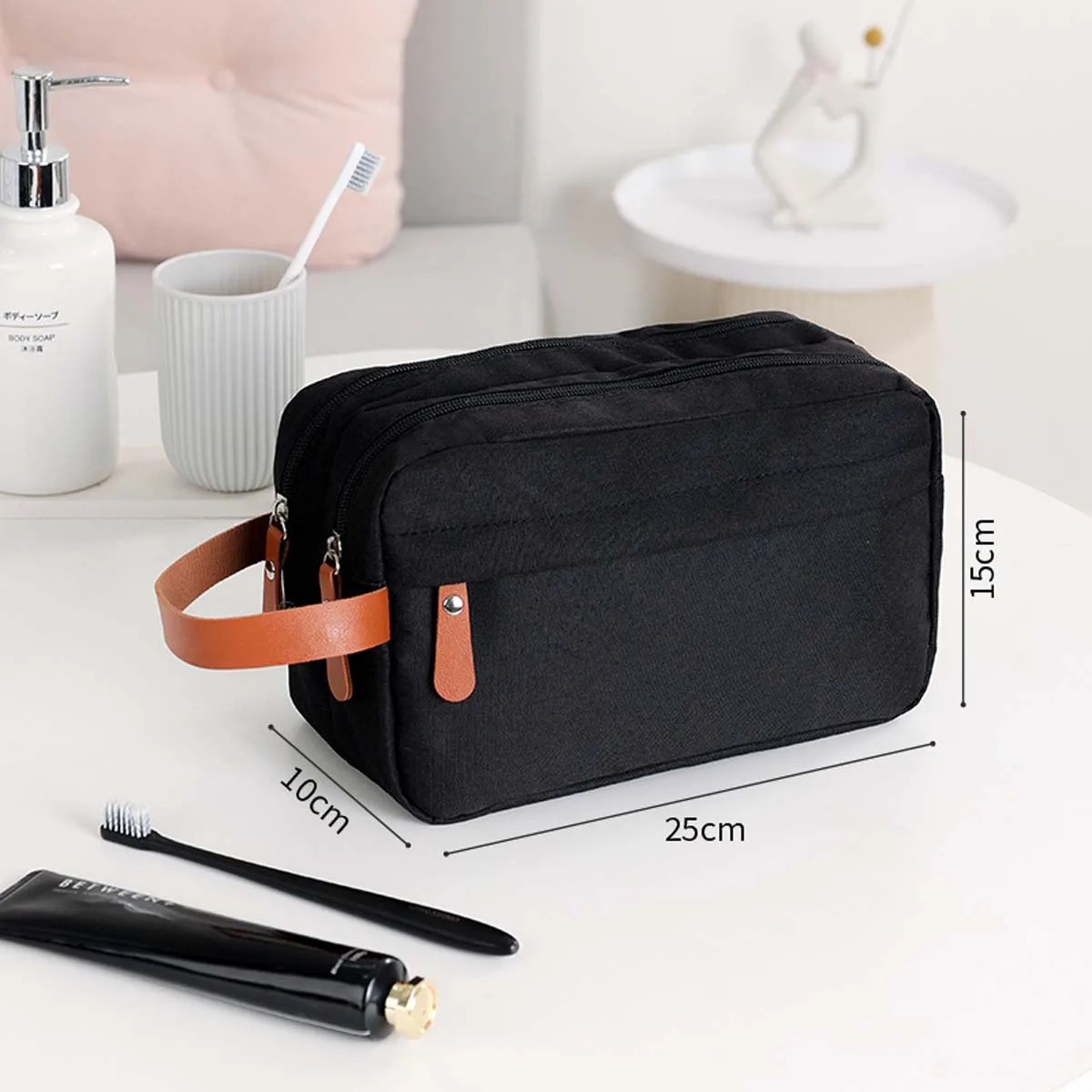 Men\'s Toiletry Bag Small And Convenient Portable Cosmetics Storage Bag Modern Simple Large Capacity Travel Bag