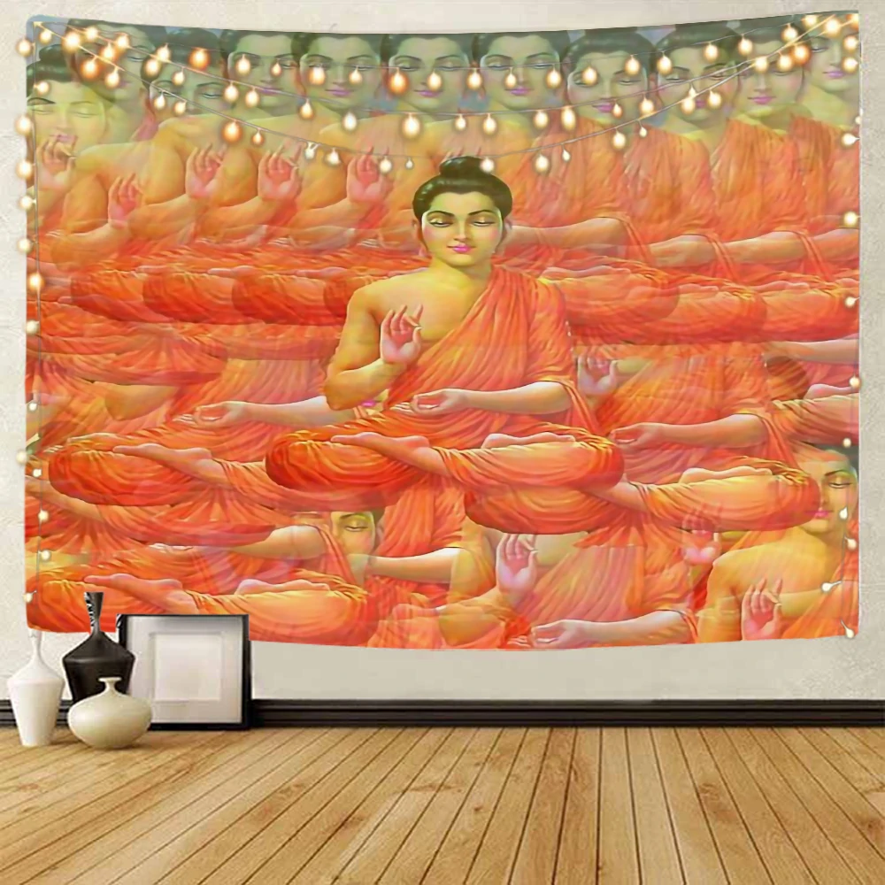 Buddha background decoration, tapestry, palace illustration, background decoration, tapestry, home background decoration