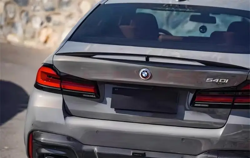 لسيارات BMW 5 Series 525i 530 G30 G38 M5 2019-2023 ألياف الكربون الحقيقية الذيل الجناح اكسسوارات السيارات تجديد الديكور المفسد عدة