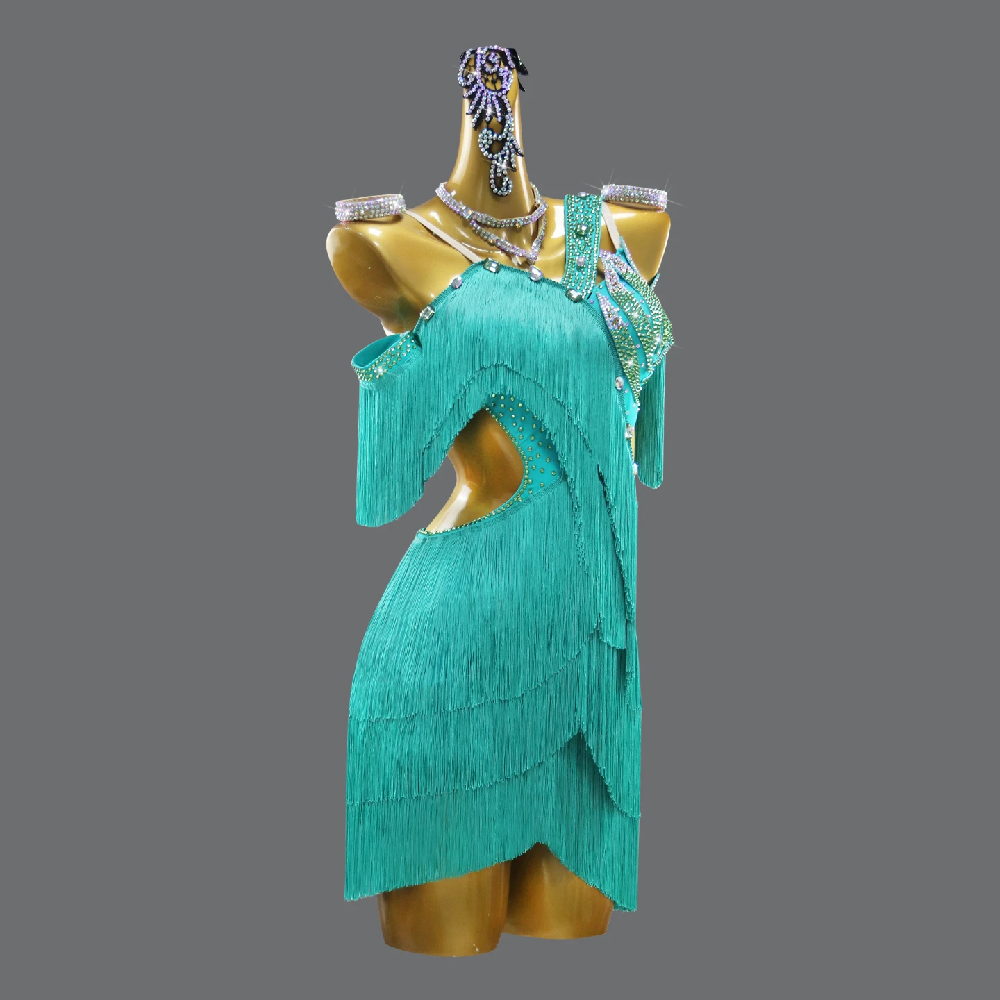 Costume de danse pour filles, robe latine pour femmes, vêtements d'entraînement de bal, spectacle de salle de bal, Costume à franges pour fêtes de carnaval pour enfants, 2025