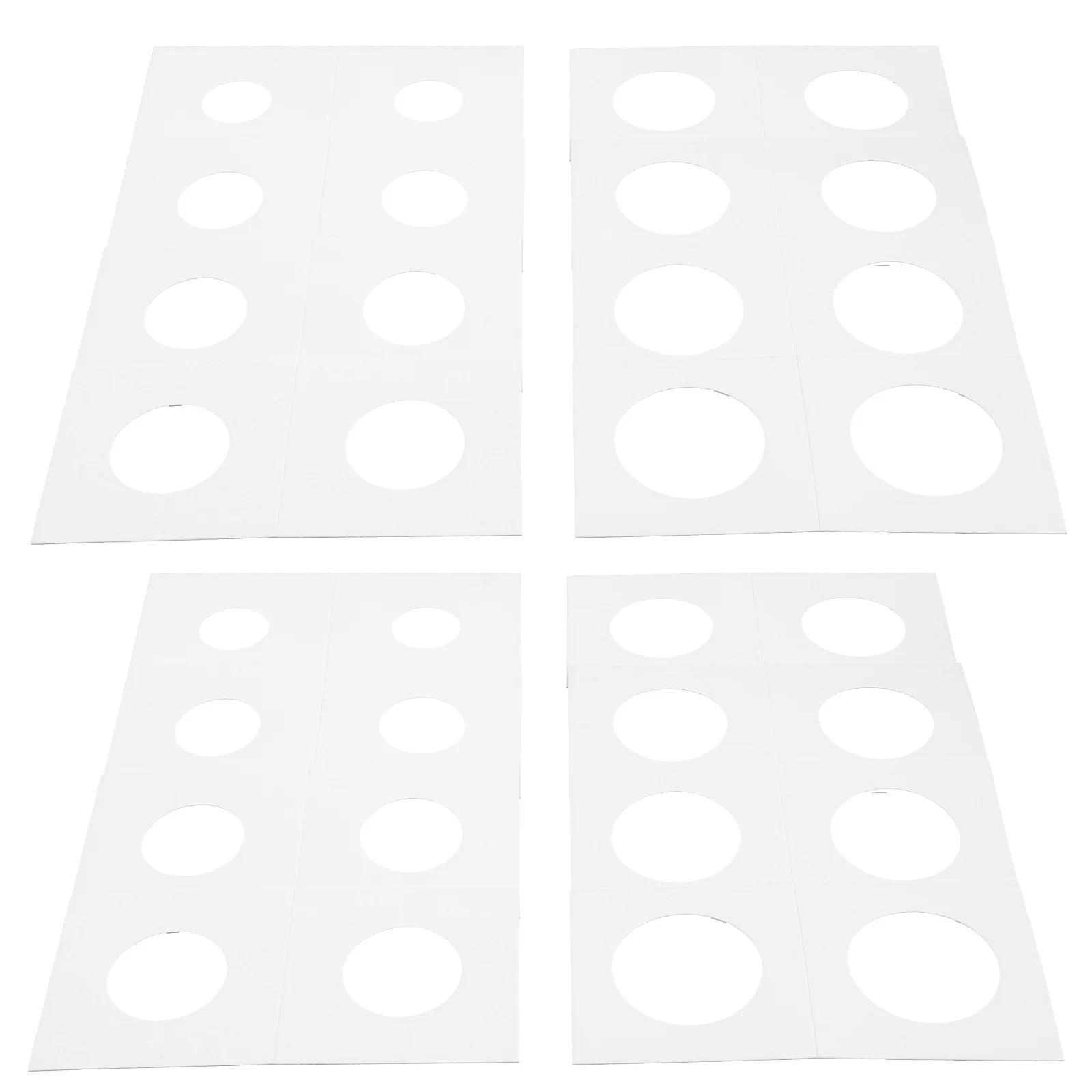 400 stuks papierhouders diverse maten voor collectie opslag display koper zilver organisator