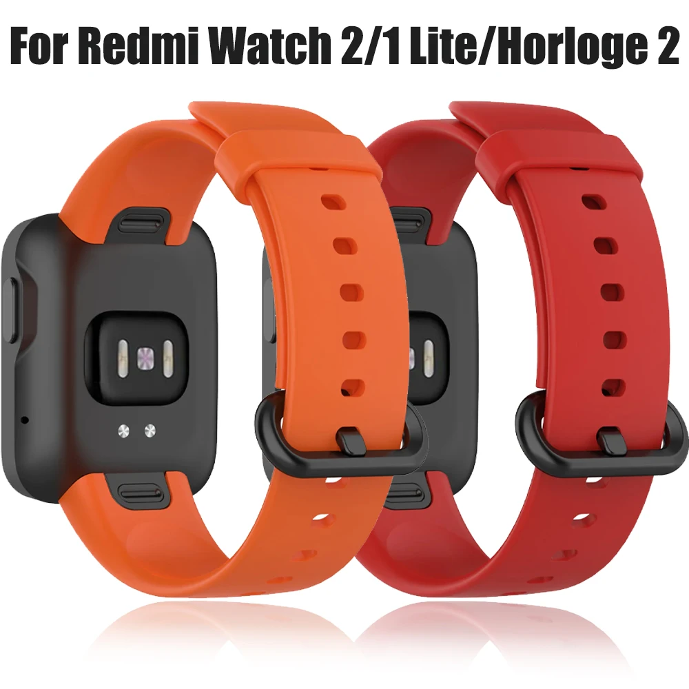 Offizielles Silikonarmband für Redmi Watch 2/1 Lite/Horloge 2 Sportarmband für Xiaomi Mi Watch Lite 2/Poco Watch Zubehörband