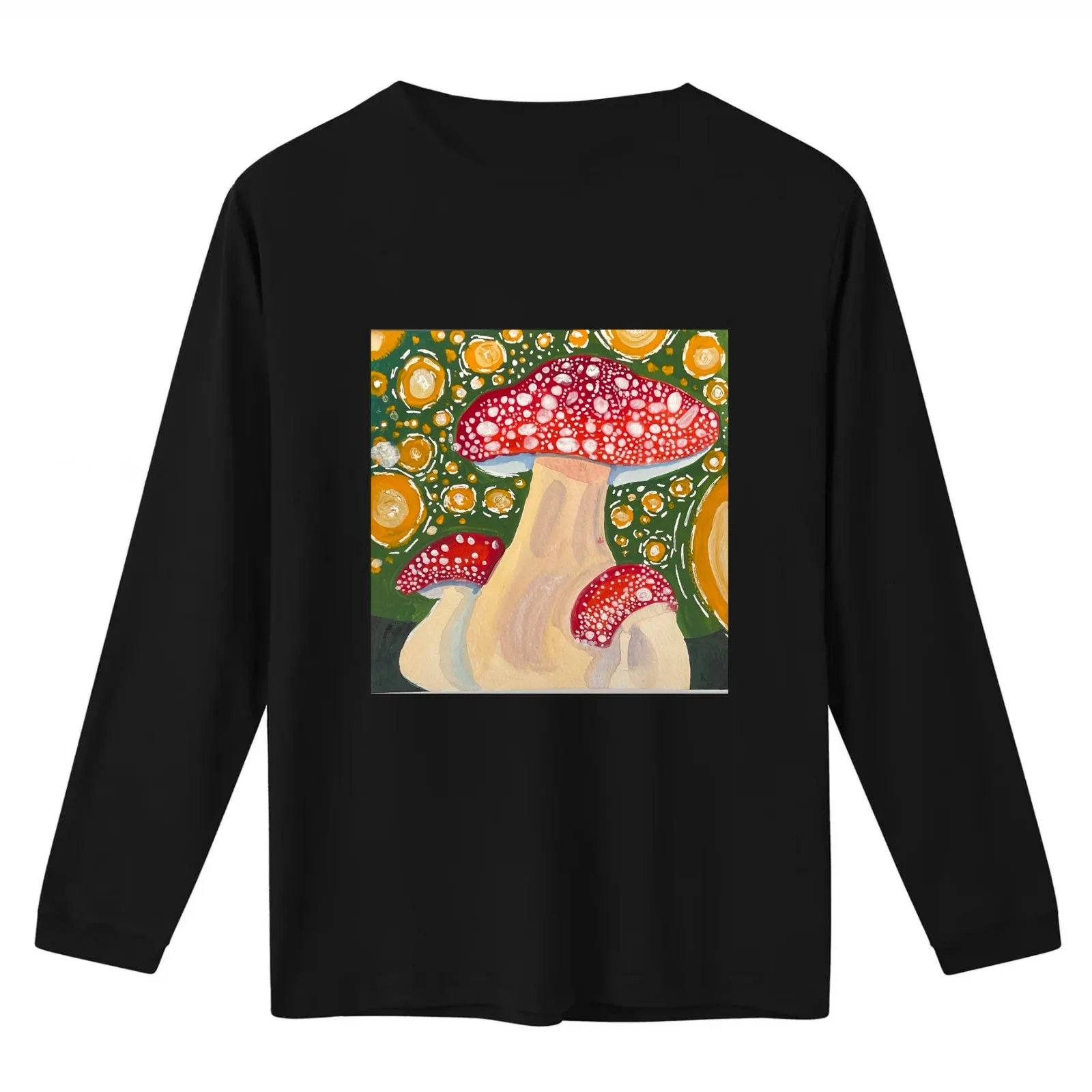 mushrooms and fireflies T-Shirt Summer Casual Cotton Tee Oversized Streetwear Tops Vintage Graphic Print Unisex Men Women