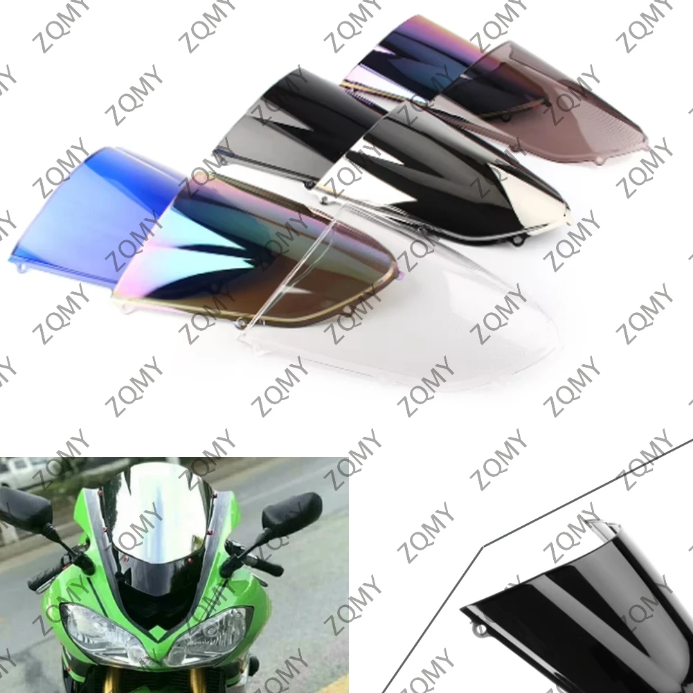 ZX10R 04 05 Motorcycle Windshield ABS Windscreen Double Bubble For Kawasaki ZX-10R 2004 2005 Motorbike Accessories