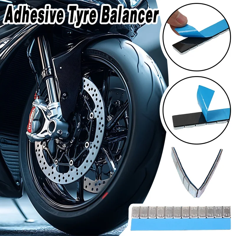 10/60g Rubber Wheel Chassis Counterweight Block with Adhesive Iron Wheel Tyre Balancer - Vehicle Balance Block Weight