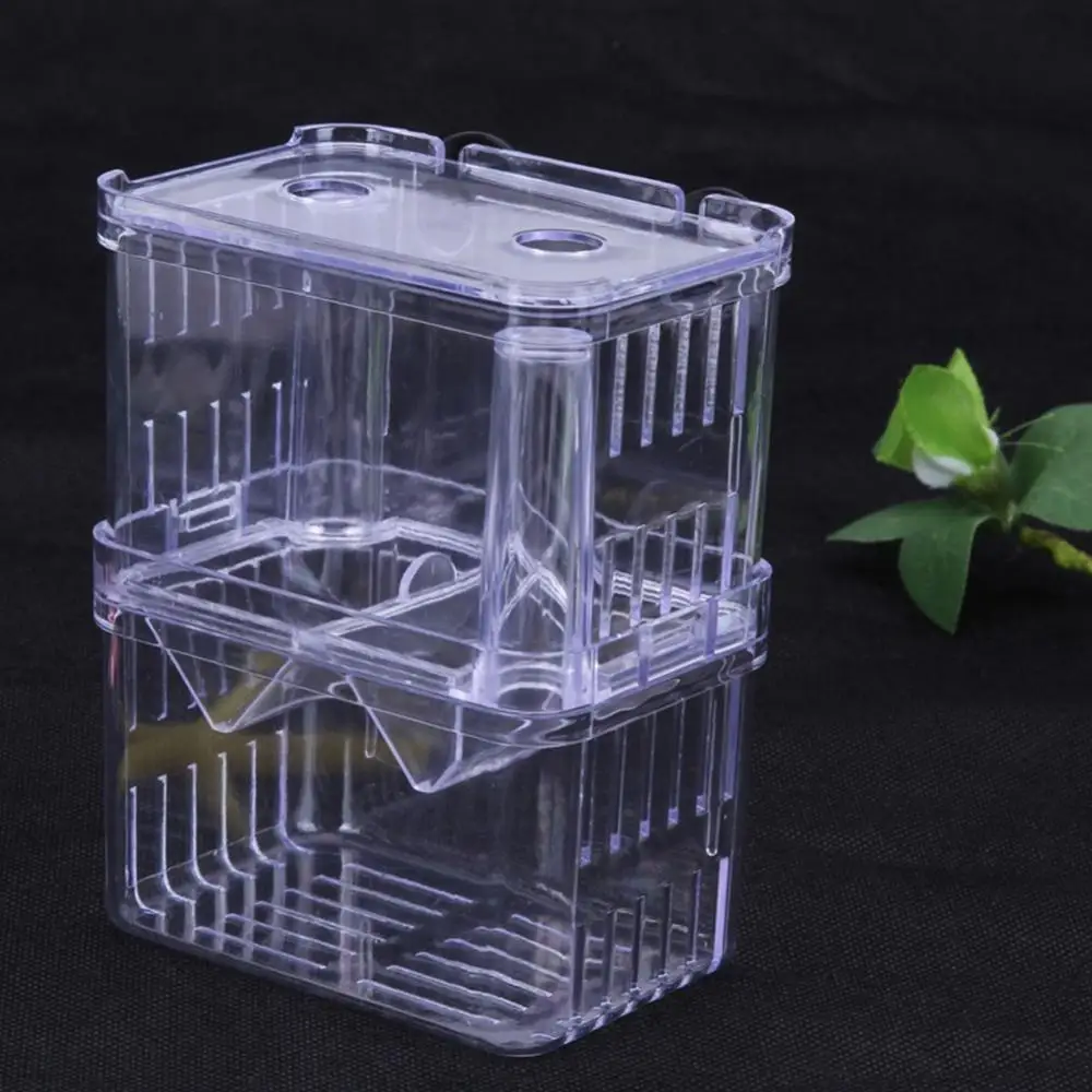 Acrylic Fish Breeding Isolation Box Double-Deck Clear Fish Tank Isolation Box Aquarium Breeder FishTank Hatching Fish Tank