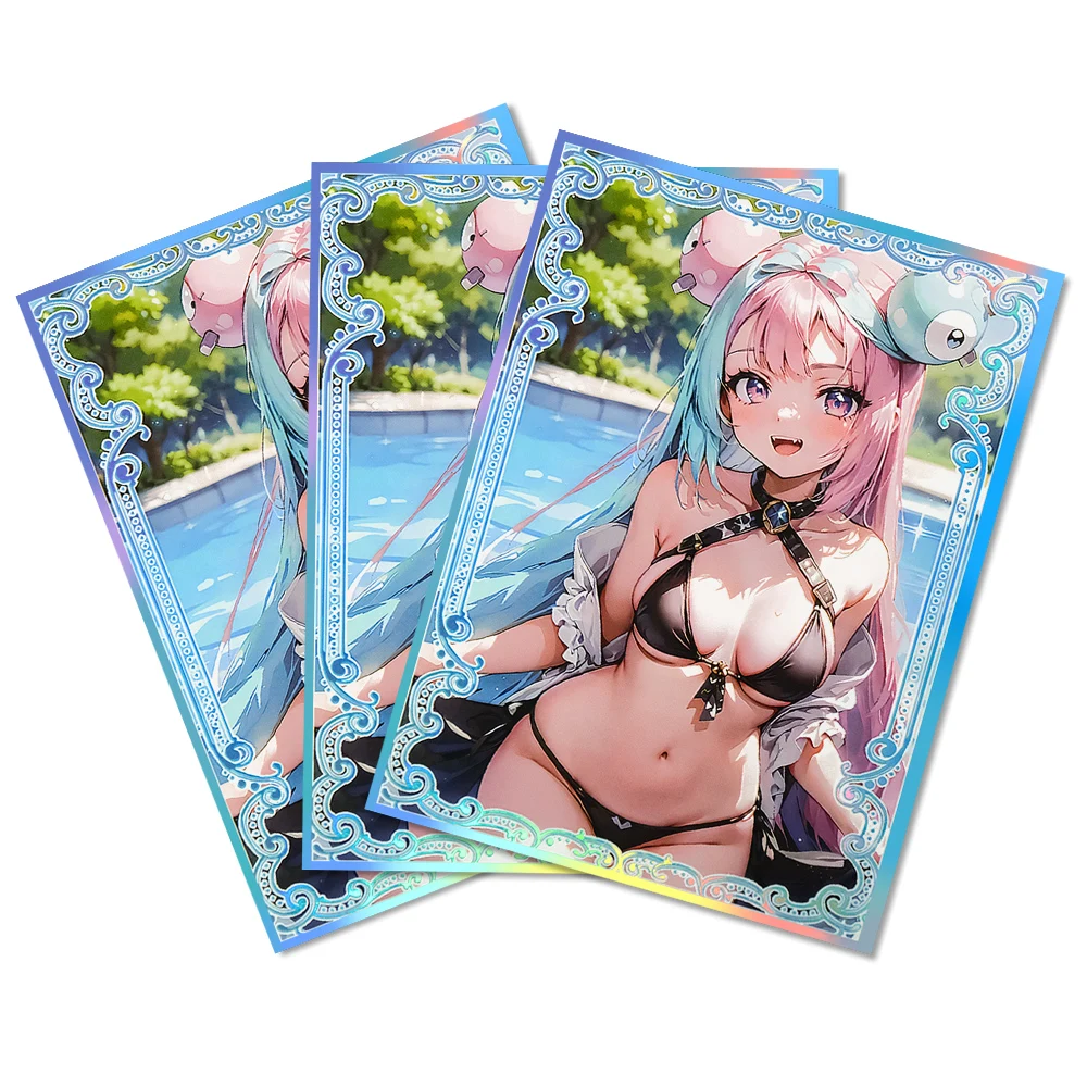 67X92mm 120PCS Laser Anime Sleeves for MGT/PKM/PTCG Top Loading Board Game Card Holder Game Trading Card Protector