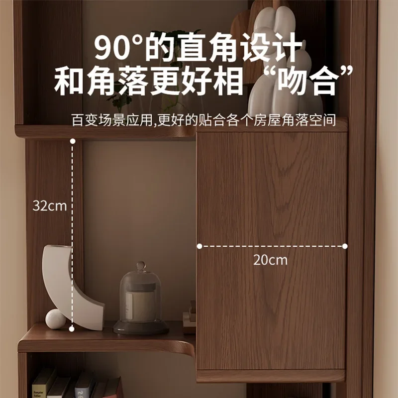 غرفة نوم، زاوية، طاولة بجانب السرير، خشب متين، رف كتب، متكامل، على الحائط، تخزين من الأرض إلى السقف