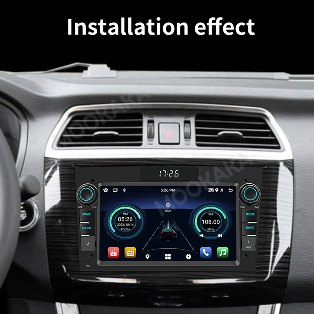 2 Din Android Auto For Opel Car Radio Multimedia Player Head Unit 7 Inch HD Touch Screen Carplay GPS Navigation Reversing Camera