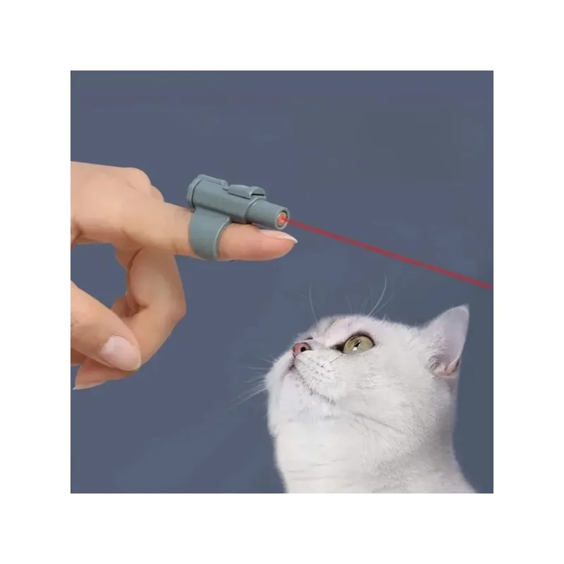 Mini Brinquedo a Laser para Gatos Portátil com Design de Dedo Interativo para Gatos, Diversão Infinita