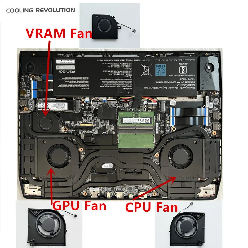 New Original Laptop CPU GPU Cooling Fan For Gigabyte AORUS 17 BSF BKF X7LF X7LBSF image 6