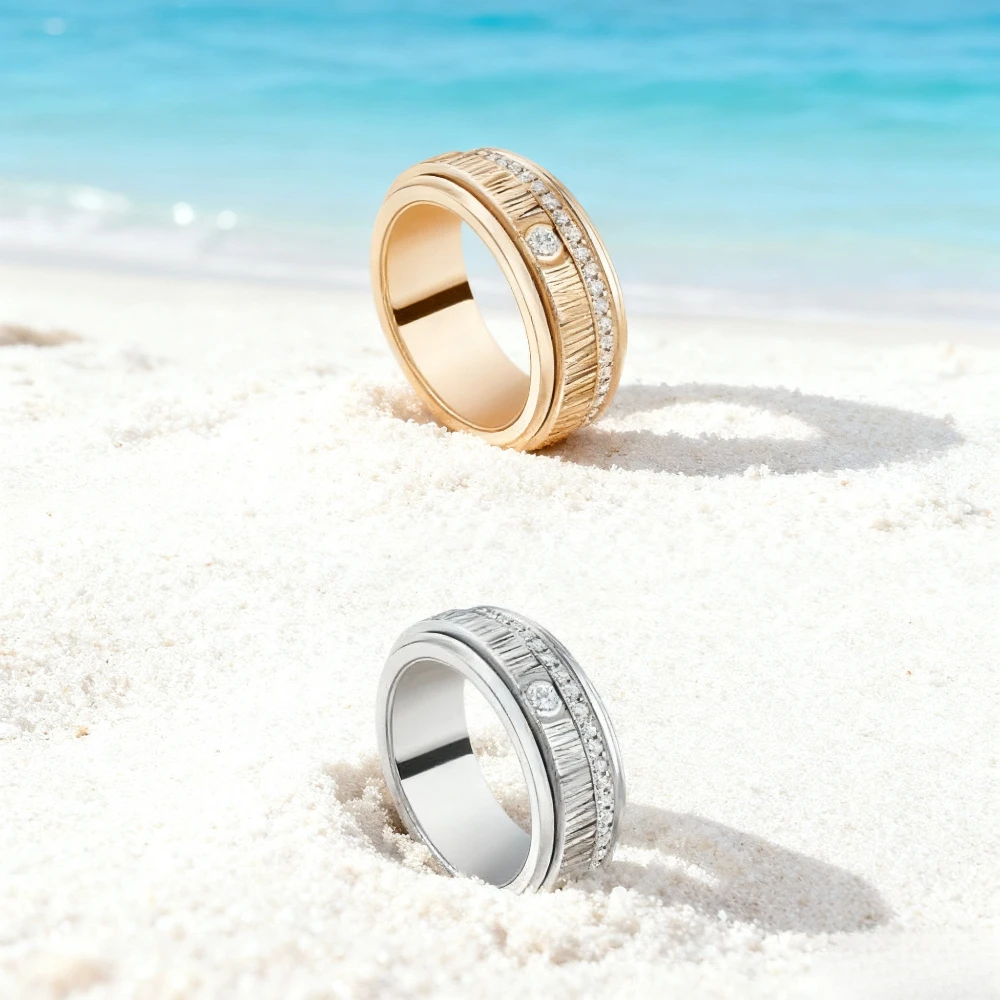 

2025 Elegant accessories Eternal Classic Circular Rotating Ring, High-end Luxury for Fashion Banquet Parties, Ideal Holiday Gift