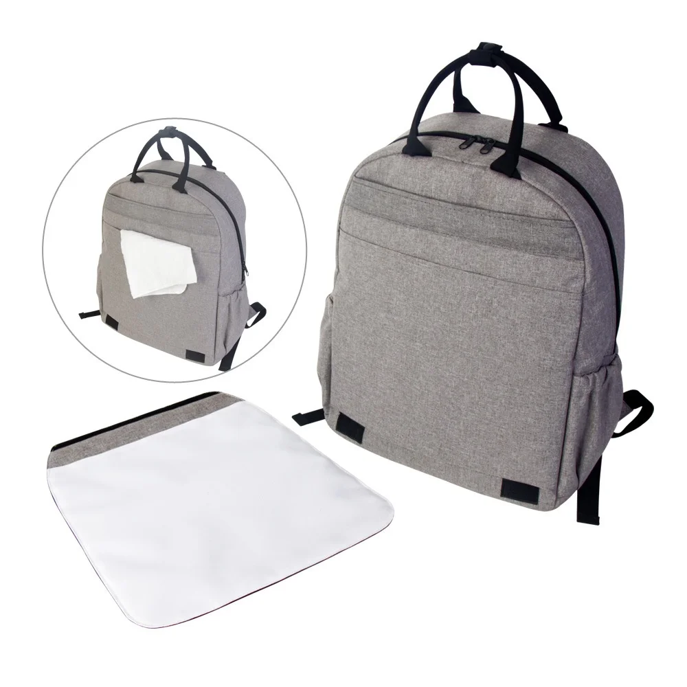 New Style Sublimation Blank Tote Bag Mommy Backpack Large Capacity Outdoor Backpack Mother And Baby Bag For Heat Transfer Print