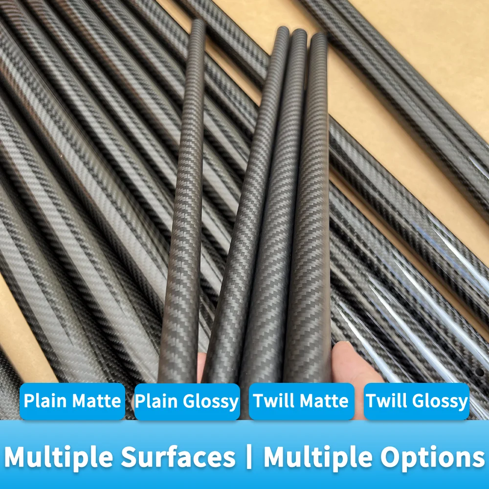 2 قطعة 500 مللي متر 3K أنبوب ألياف الكربون ماتي وسطح لامع أنبوب الكربون OD 4,5,6,7,8,9,10,11,12,13,14,20 مللي متر لآلة حماية النباتات #2