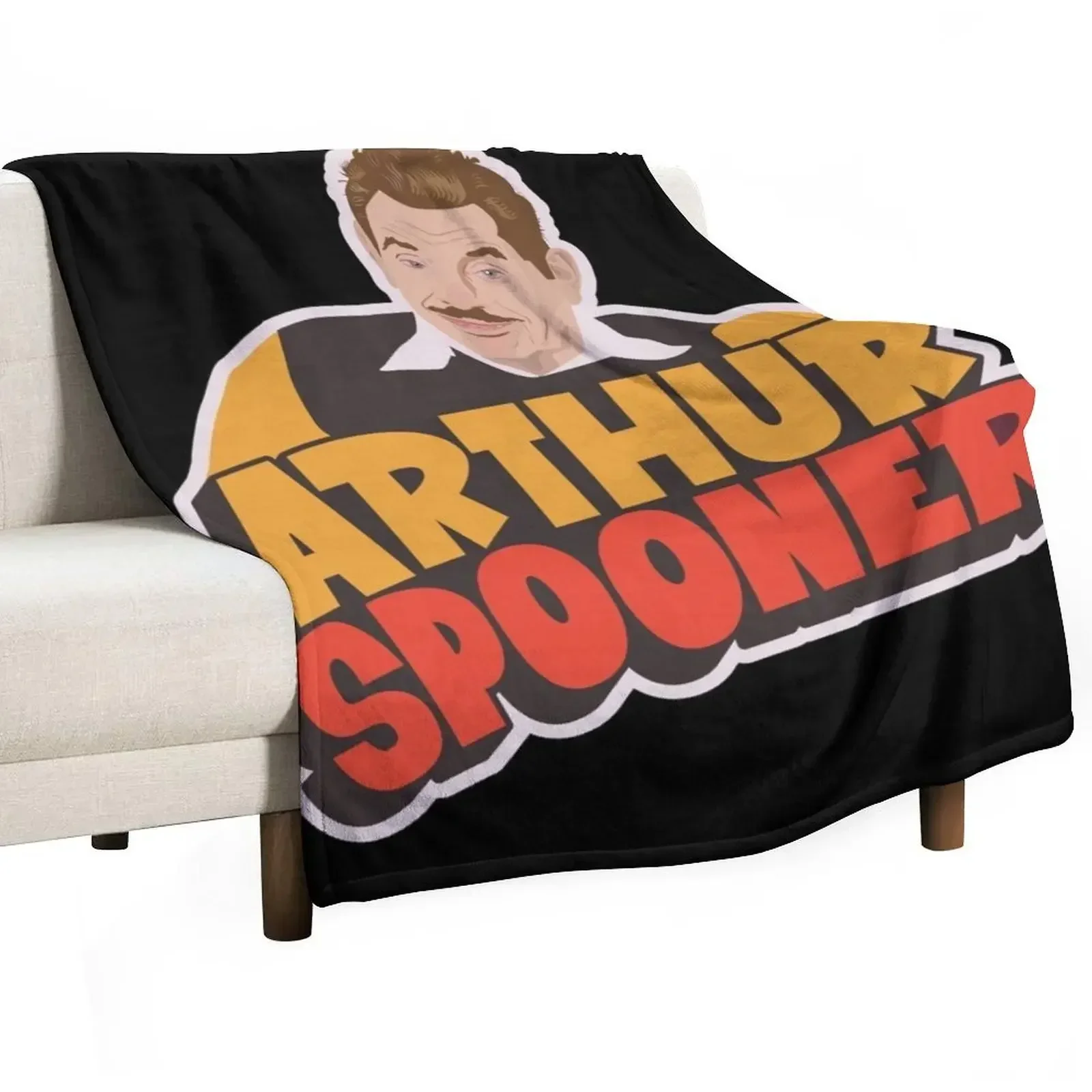 Arthur Spooner Illustration - Quirky Charm from King of Queens Throw Blanket Vintage Flannel Blankets