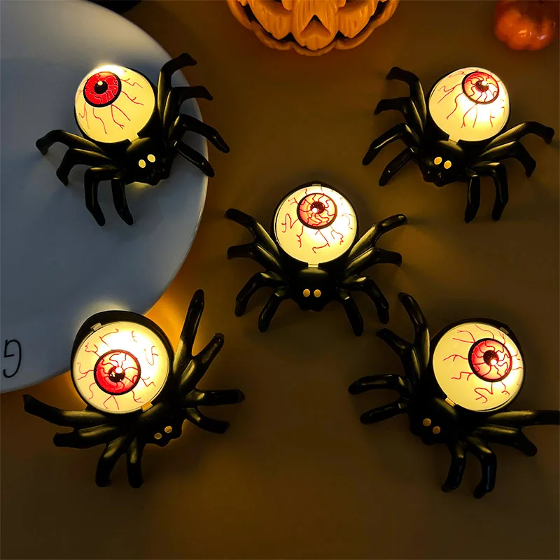 

Halloween LED Glowing Spide Flameless Light Skull Spider Candle Lamp Haunted House Halloween Party Decor Night Light Horror Prop