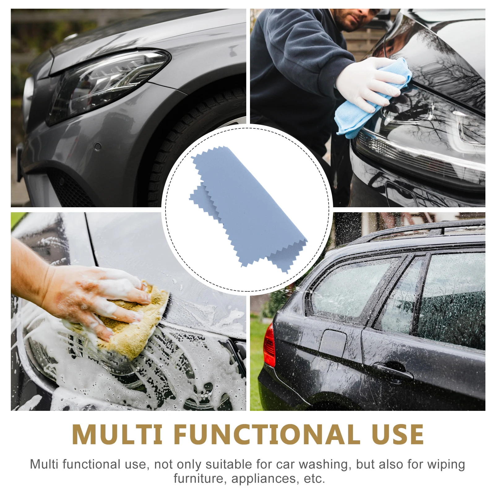 

Waxed Towels Absorbent for Car Buffing Kit Cleaning Pads Applicator Detailing Automotive