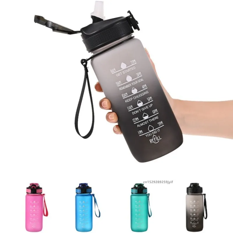 700 ml motivierende Wasserflasche mit Strohhalm, tragbare Trinkbecher, Sommer-Trinkgeschirr für Outdoor-Sport, Camping, Wandern, Fitness