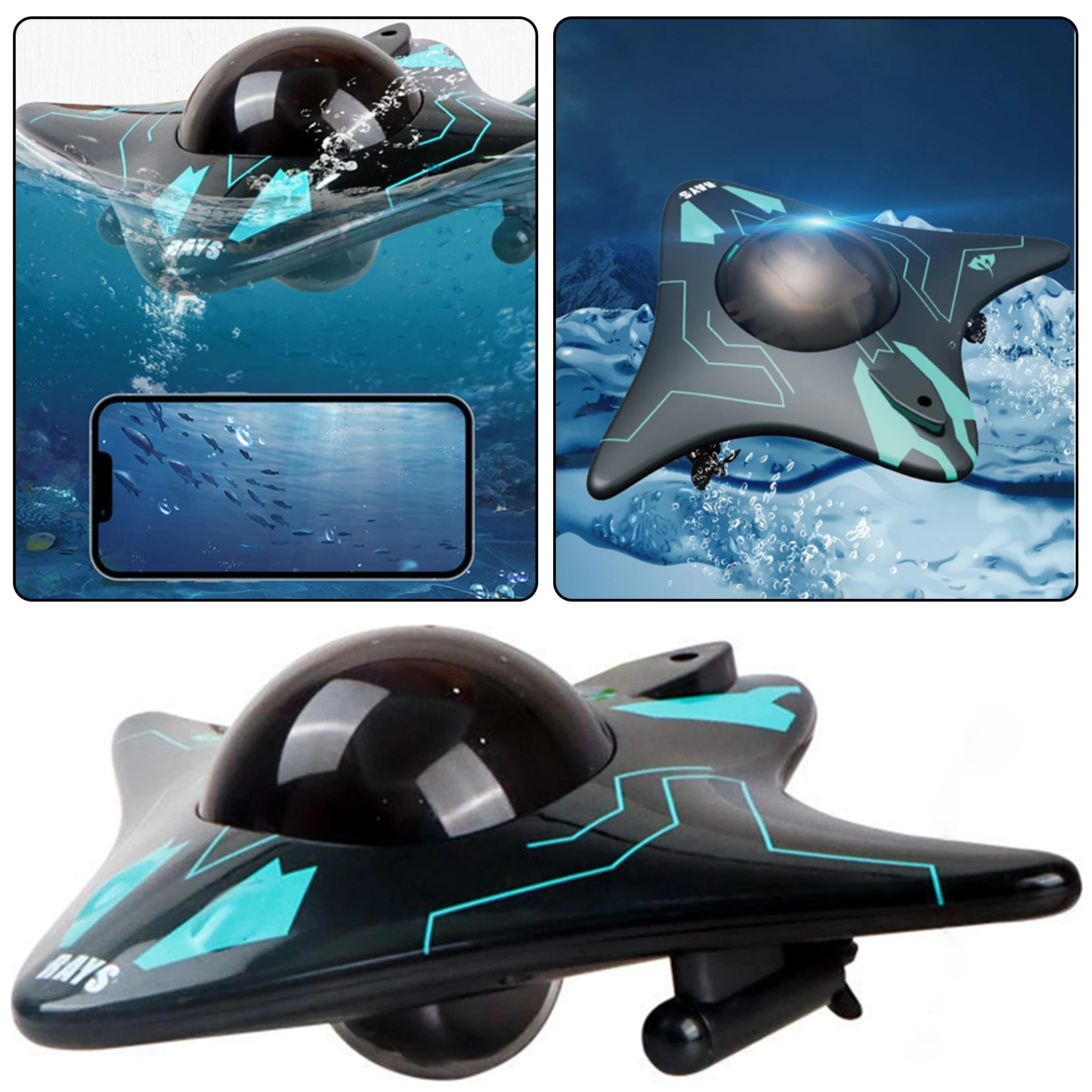 WIFI Transmission  APPS Real-Time Control Radio Boat Underwater Camera observe Electronic Speedboat for Kids Toy