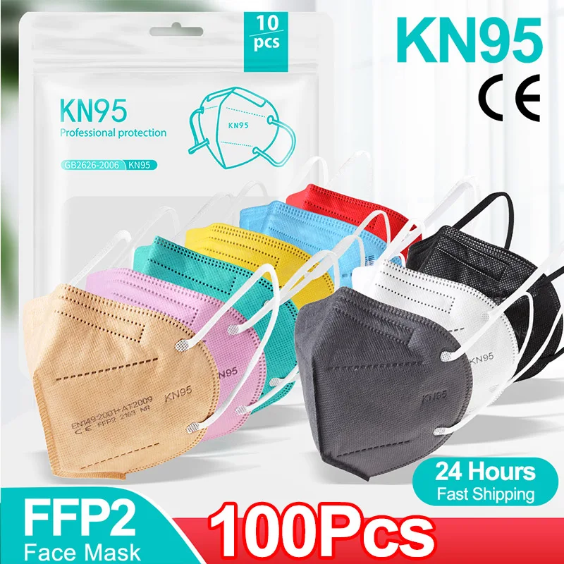 10-100PCS mascarillas FFP2 Face Mask CE Approved FPP2 KN95 Facial Mouth mascarillas quirurgicas homologadasMasks FFP2 FFP3 Masks