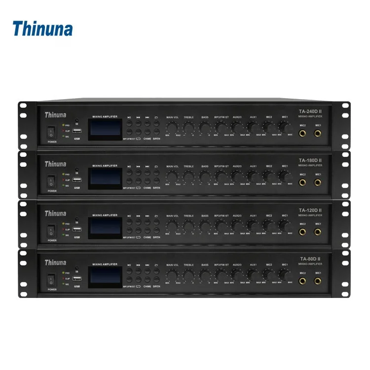 MSThinuna TA-80D II مجتمعة الجهد الثابت مكبر كهربائي 80 واط خلط مكبر للصوت مع موالف USB مضخم الصوت