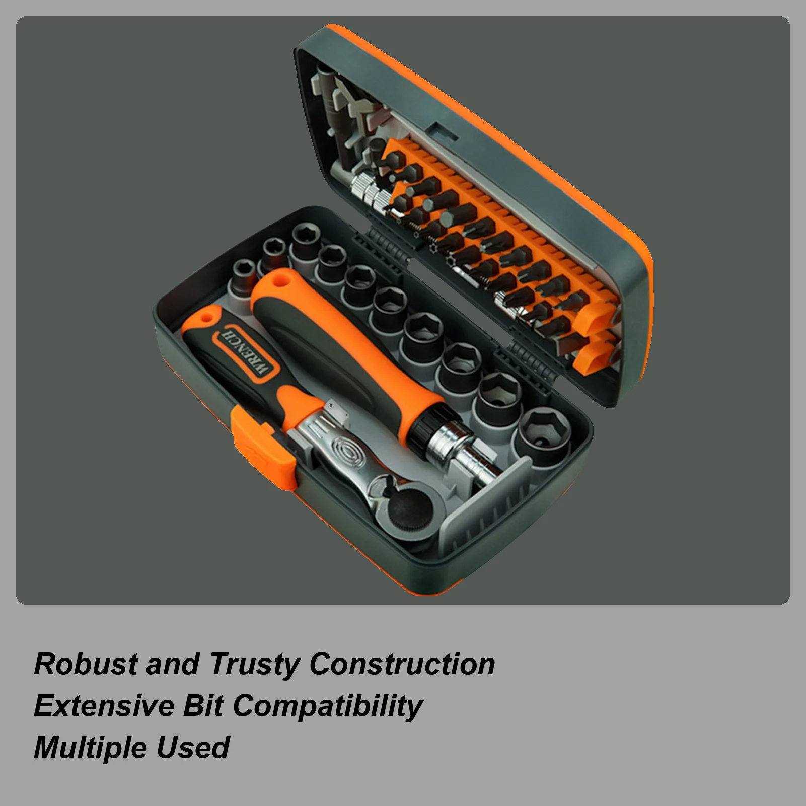

Ratchet Screwdriver Set 38 In 1 Ratcheting Screw Driver Non-Slip Precision Tool Wrench Adapter 10 Sockets 22 Bits For