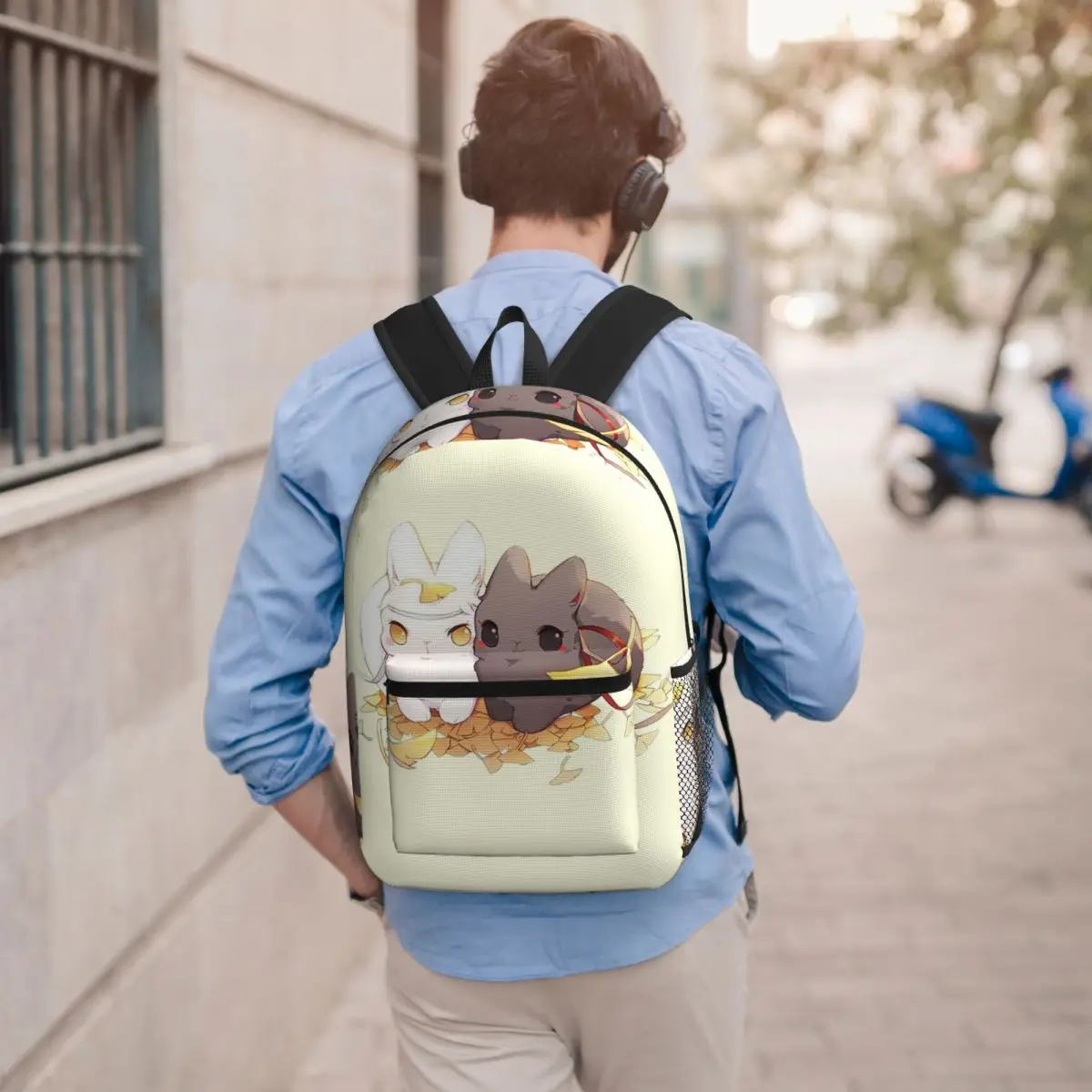 

Untamed Mdgz Wangxian Bunnies Mo Dao Zu Shi Backpack Boys Girls BookBag Kids School Bag Laptop Shoulder Bags for Men Women