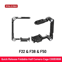 FALCAM F22&F38&F50 Quick Release Foldable Half Camera Cage for Zve10,A7iv,A7c,Fx3,A7m4,A6700,Fujifilm Xt5 Quick Release C00B3808