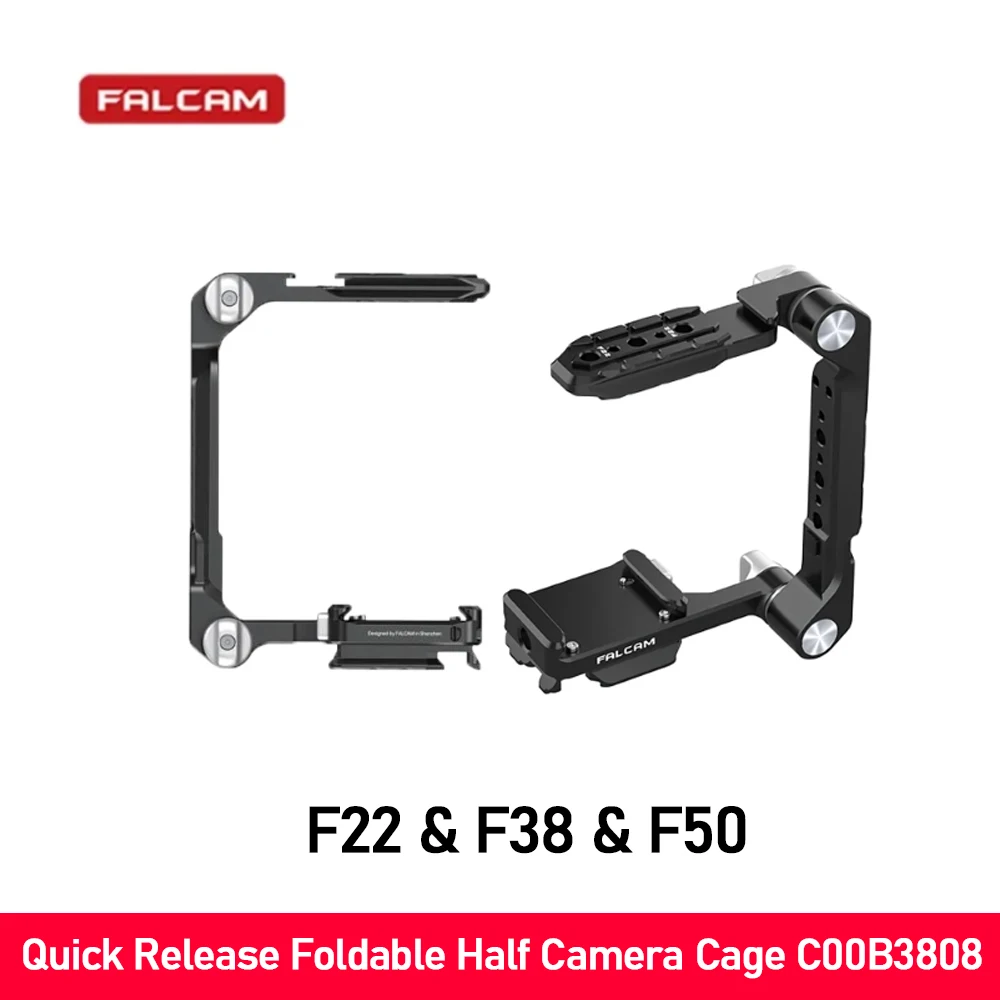 FALCAM F22&F38&F50 Quick Release Foldable Half Camera Cage for Zve10,A7iv,A7c,Fx3,A7m4,A6700,Fujifilm Xt5 Quick Release C00B3808