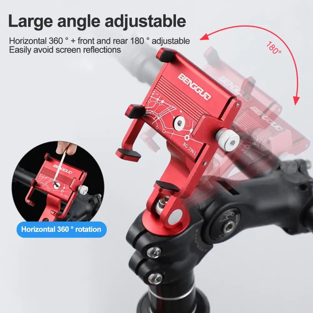 Bicycle Scooter Aluminum Alloy Mobile Phone Holder Mountain Bike Bracket Cell Phone Stand Cycling Accessories
