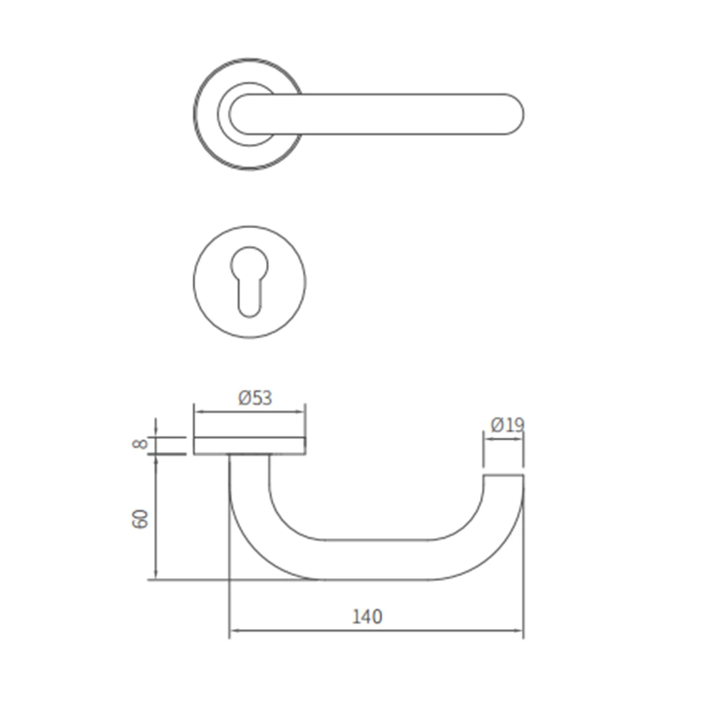 304 مقابض باب من الفولاذ المقاوم للصدأ مكافحة الصدأ مقبض باب النار سبليت مقبض الباب الخشبي لغرفة النوم الحديثة الحمام الأجهزة المنزلية