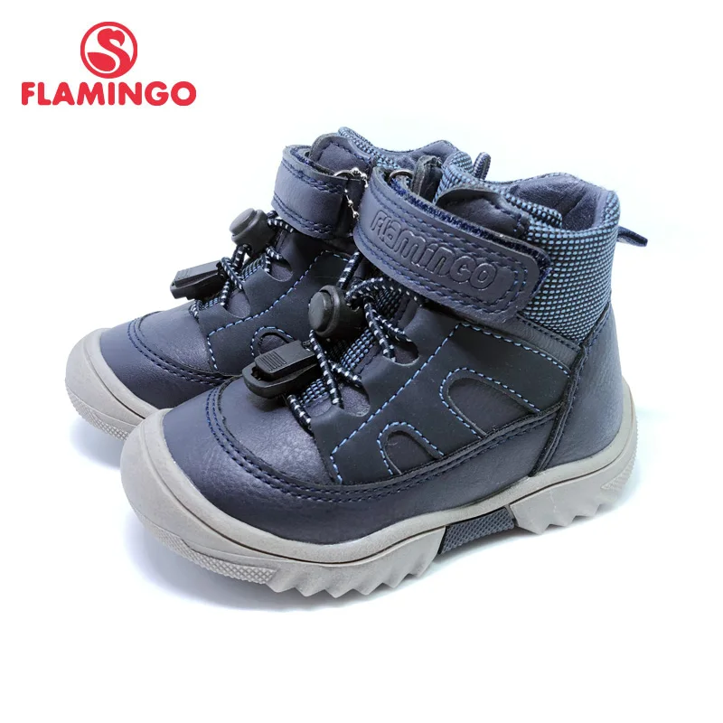 FLAMINGO Brand Lace-Up Boots Warm Anti-slip Arch Size 22-27 Kids Shoe for boy Free Shipping 202B-Z5-2049