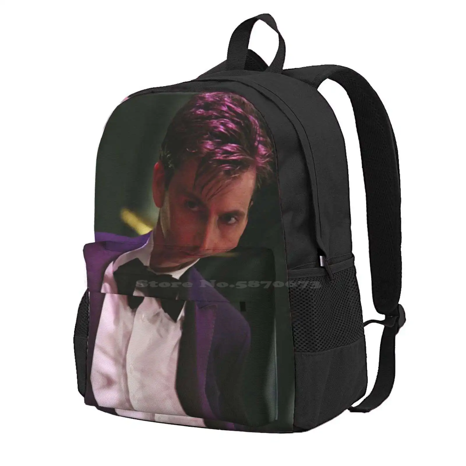 David Tennant As Hamlet Hot Sale Schoolbag Backpack Fashion Bags David Tennant Hamlet Jones Kilgrave