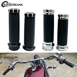 Motorcycle Grips 1'' 25mm Rubber Handle Grips Handle Bar Grips For Harley Sportster 883 1200 Cruiser Bobber Touring Dyna Softail