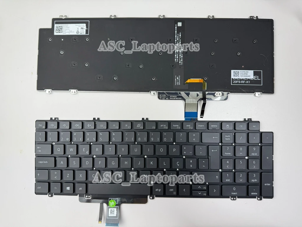 

Новая португальская клавиатура Teclado EURO для DELL Latitude 5520 5521 года 2021 (не подходит для E5520, G15 5520) с подсветкой, без рамки, черная