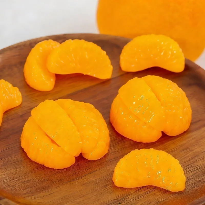 8PCS Squihsy Orange Segments Squeeze Toys Soft and Realistic Jelly Sensory Fidgets Toys for Adults Hand Exercise Squeeze Gifts