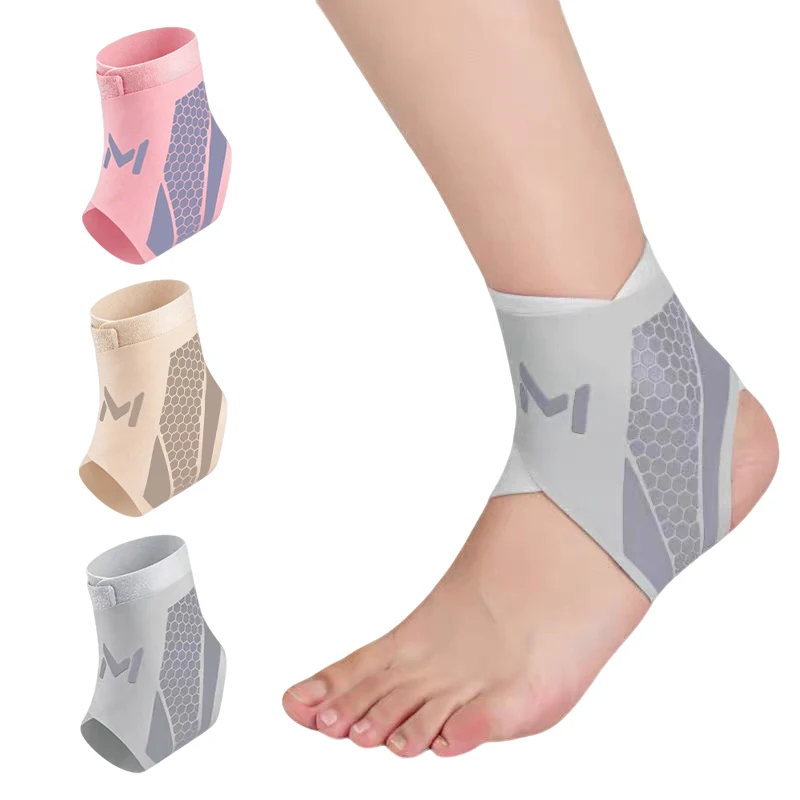 1/2 PC Knöchel-Kompressionsbandage, atmungsaktive Stütze für Wandern & Radfahren, verstellbare leichte Passform für Männer und Frauen für den täglichen Gebrauch