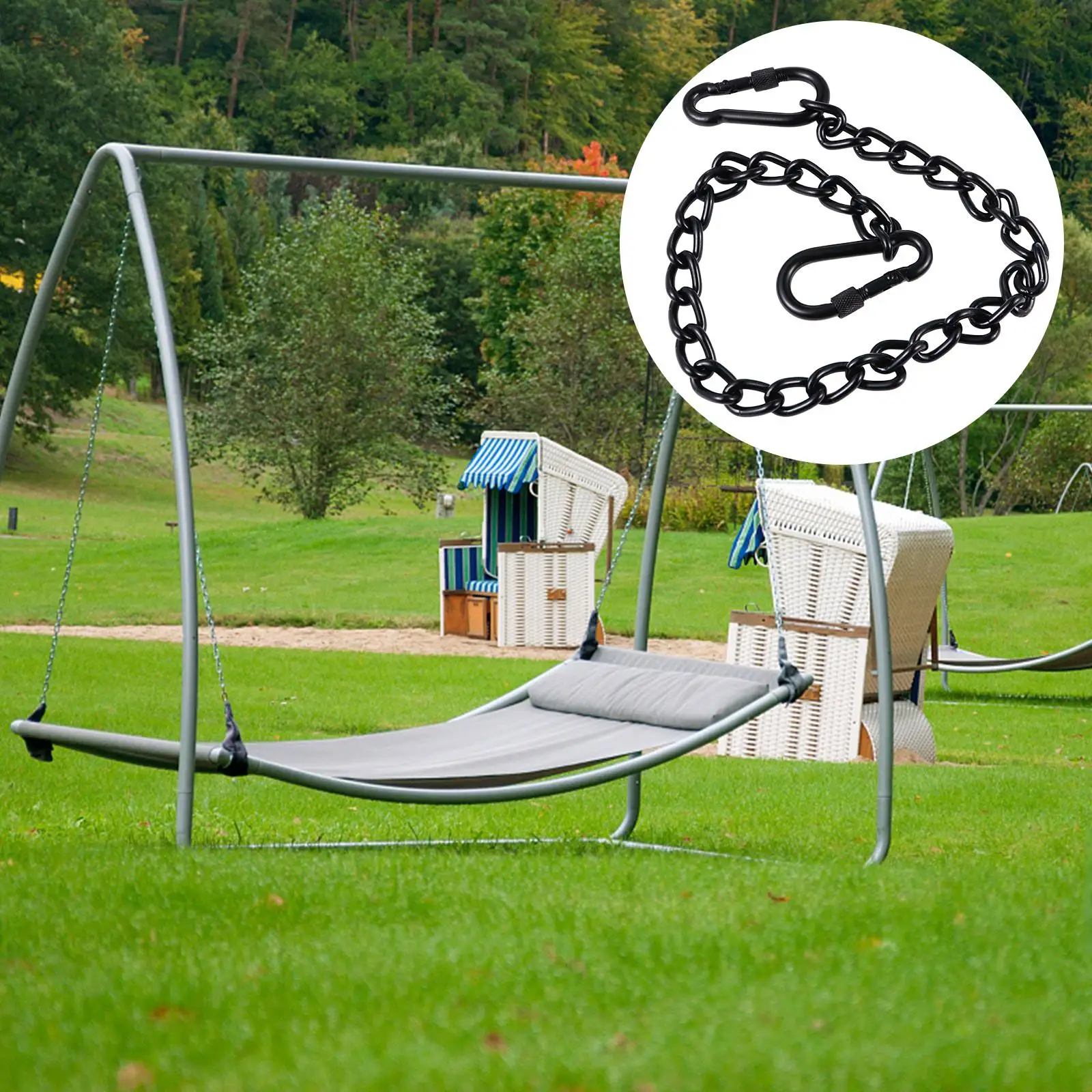 Stainless Steel Swing Chain Adjustable Hanging Chains For Porch Swings Punching Bags Overhead Mount Hammock Chains Hammock