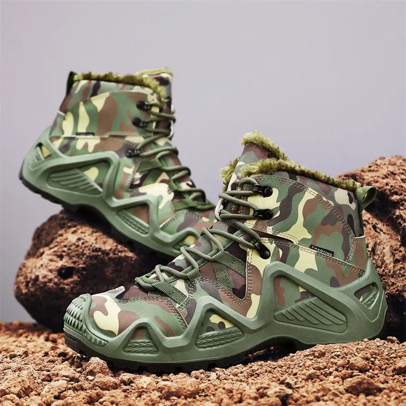 

Men's Tactical Boots Winter Special Forces Field Men Boots Lightweight New 2024 Large Outdoor Camouflage Anti Slip Hiking Boots