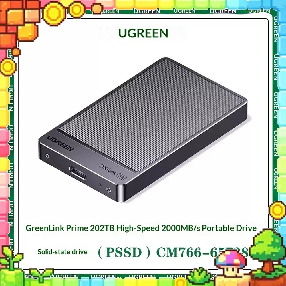 UGREEN CM766 Prime20 Portable SSD 2TB Type C 2000MB/s USB 3.2 External Solid State Drive