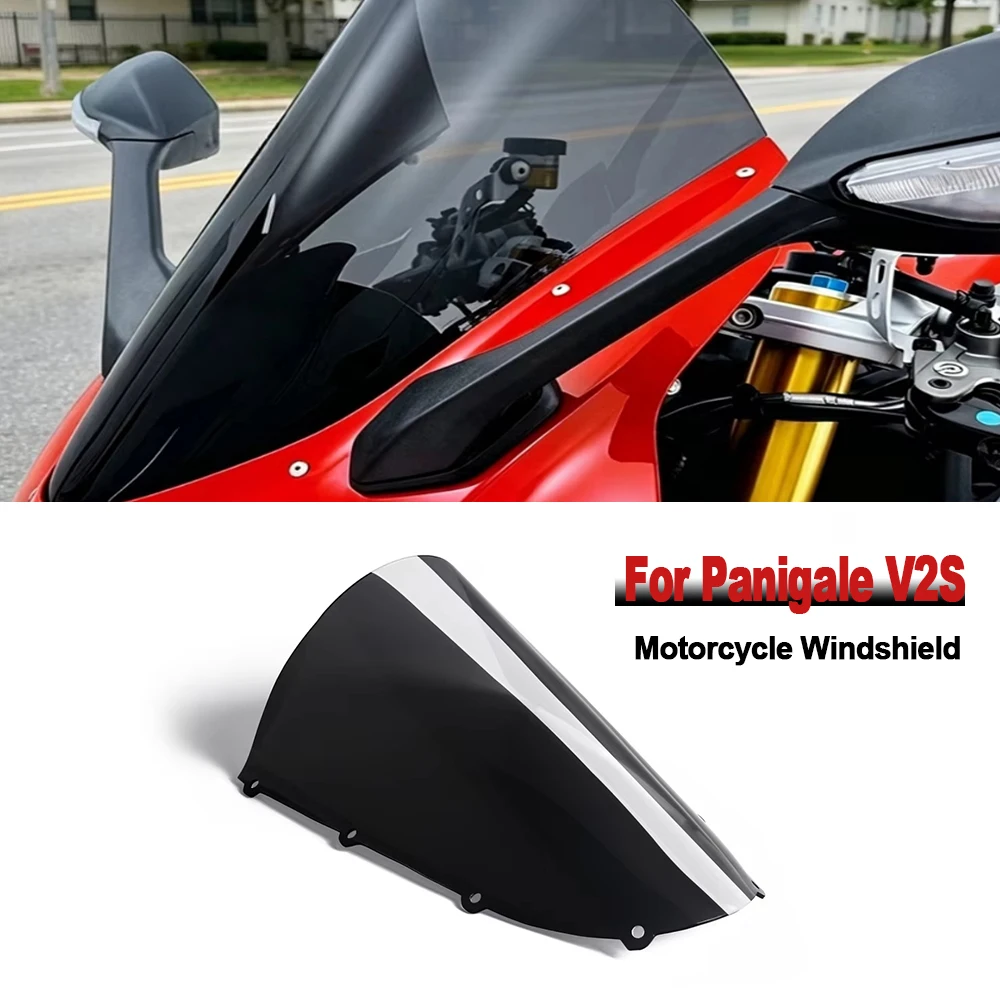 

For Ducati Panigale V2 S V2S 2025 2026 New Double Bubble Motorcycle Windshield Windscreen Wind Fairing Deflectors