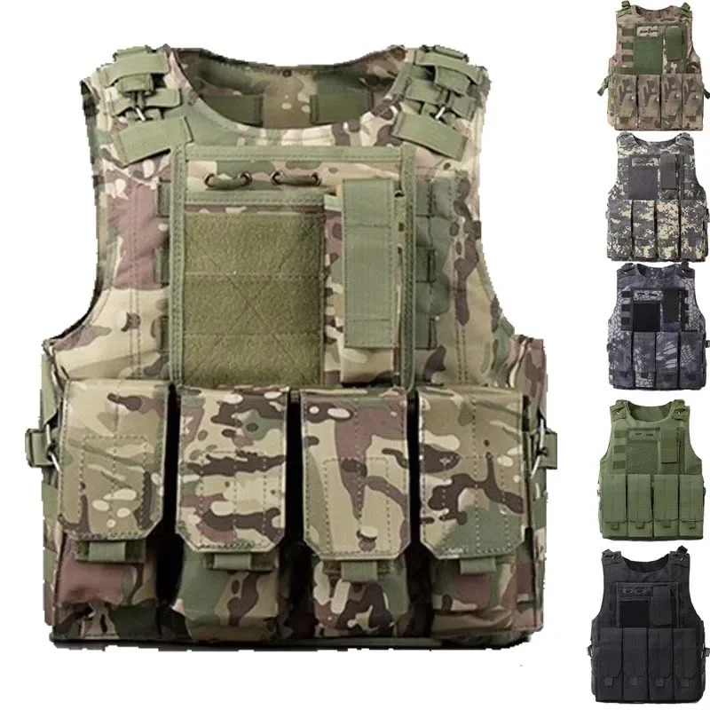 

Multi-Pocket Army Tactical Vest Combat Body Vests Security Hunting Outdoor CS Airsoft Training Jacket Security Molle Laser Vest