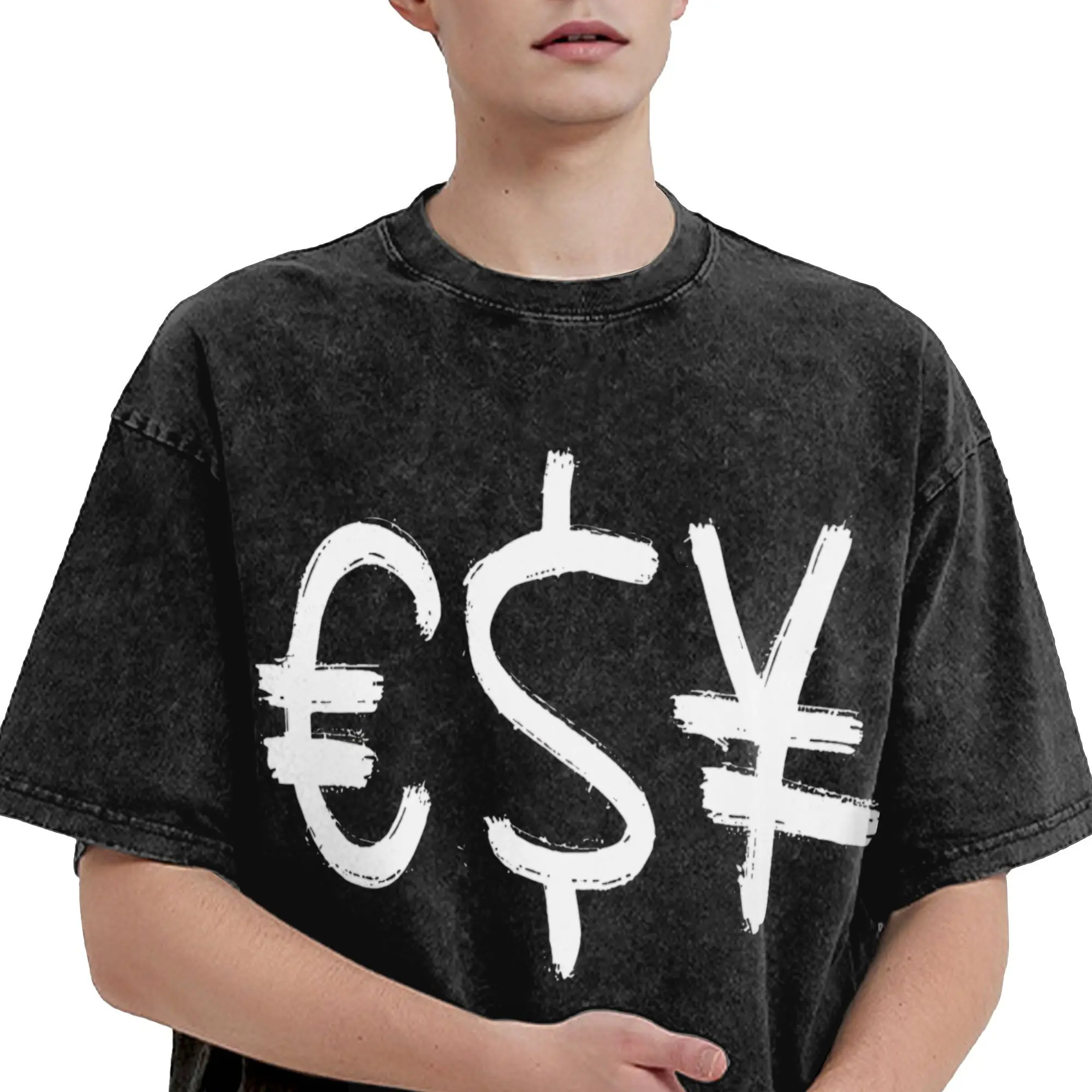 تي شيرت كلاسيكي مغسول يورو$¥ تومي كاش قطن تي شيرت موضة تي شيرت للرجال ملابس كاجوال صيفية رائعة