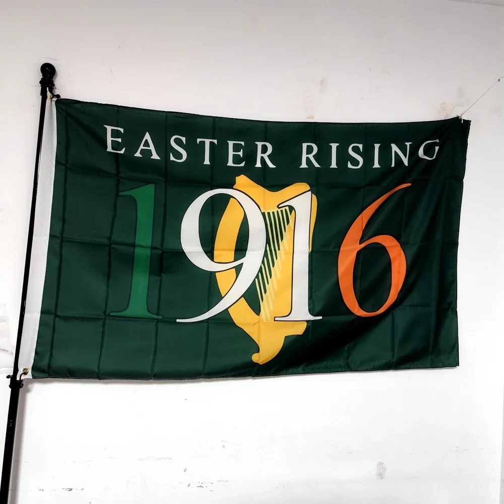 Easter Rising Flag Irish Republic Ireland St Patricks Flag Graphic Printed Hanging Banner Tapestry Banner Polyester Decoration