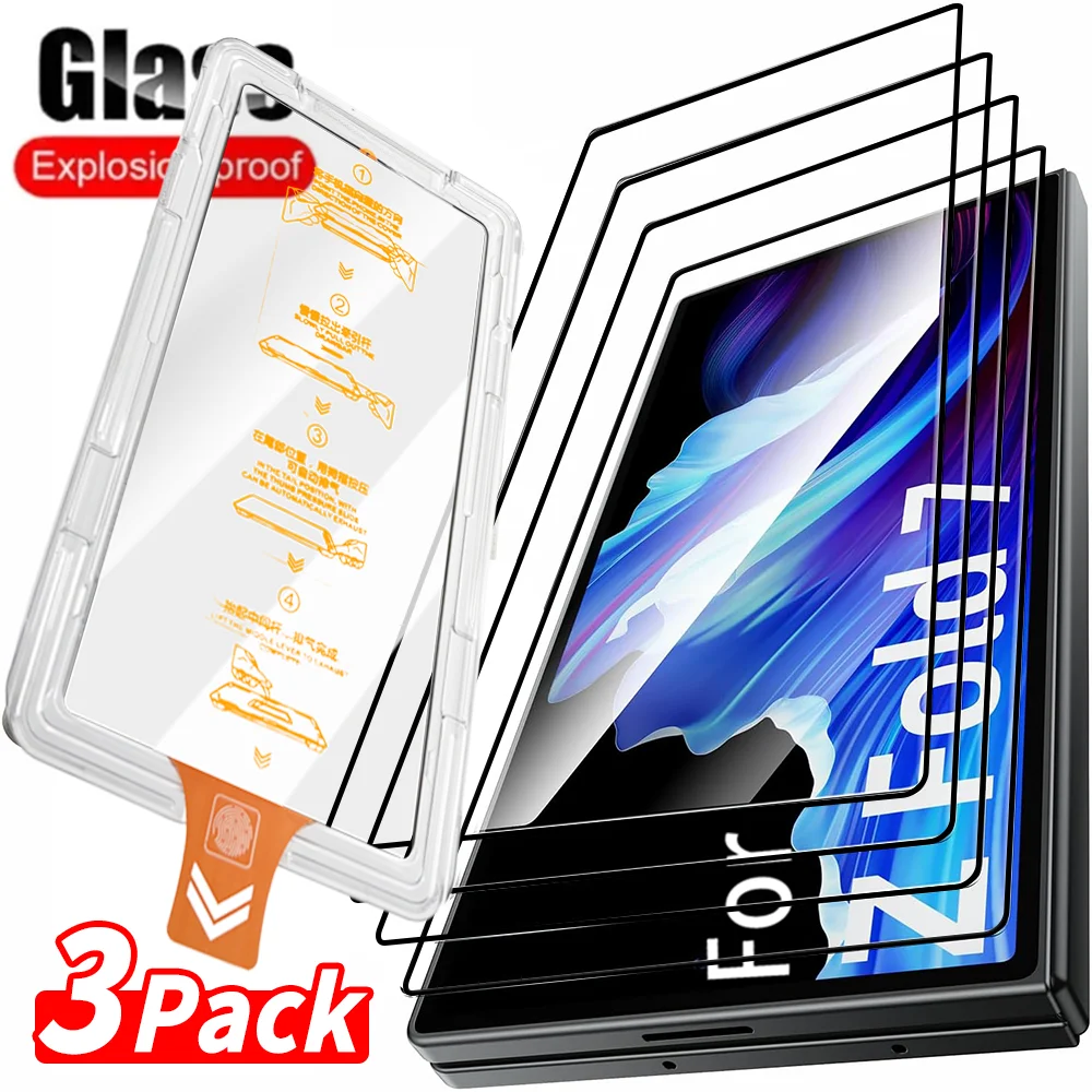 1/2/3 Pack for Samsung Galaxy Z Fold 7 Easy Installation Anti-Spy Tempered Glass Screen Protectors Anti-Scratch Protective Films