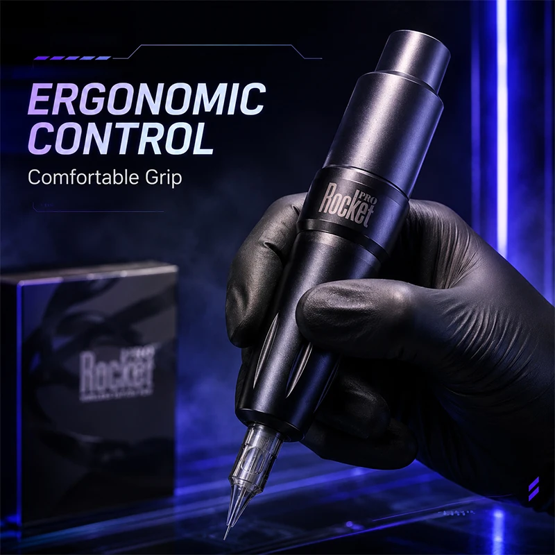 ROCKET Wireless Tattoo Pen Powerful Coreless Motor Ergonomic Grip PMU Machine For Professional Tattoo Artists