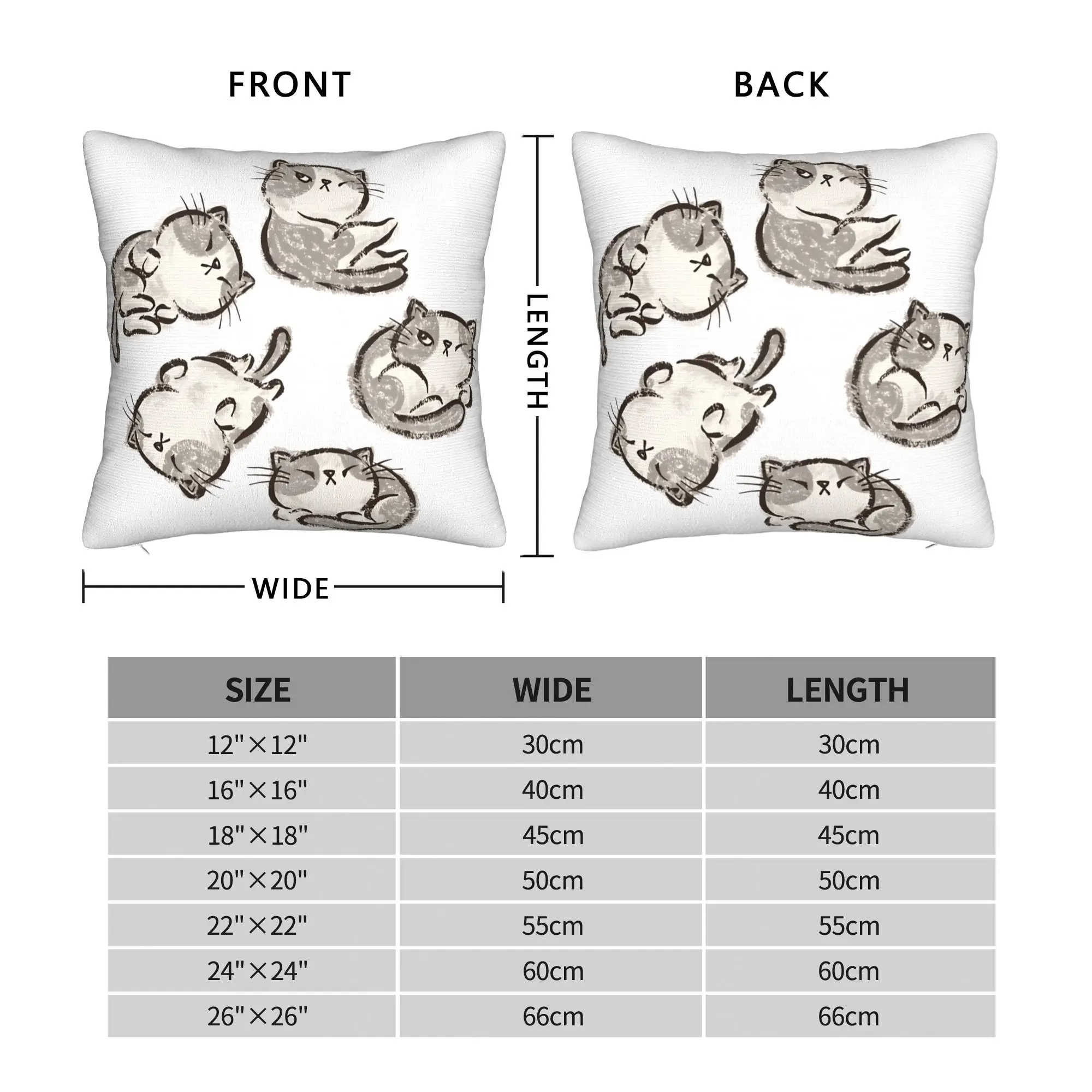 Impudent cats relax Classic T Shirt 1231493561 Pillow Case  Cute Funny Pillow Cover Soft Pillowcases For Living Room Bed Chair